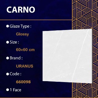 سرامیک خاک سفید طرح سنگ 6060 کارنو